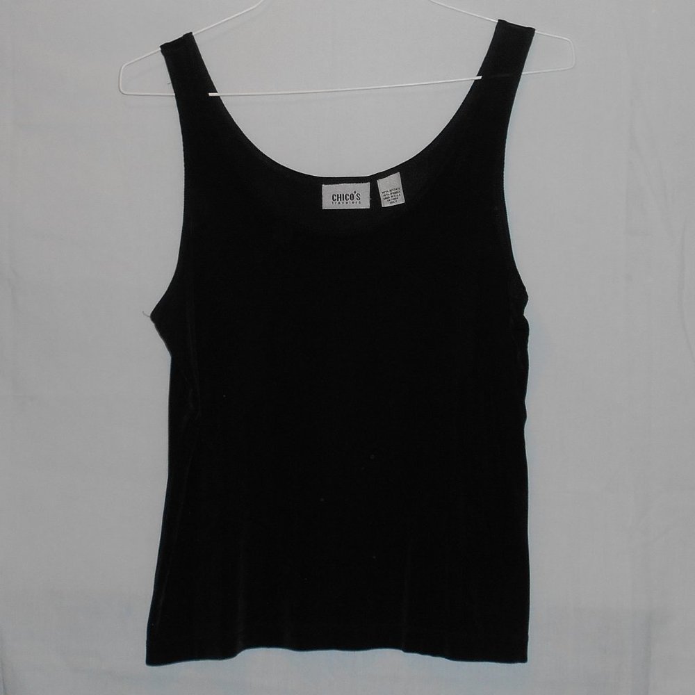 Chico's Travelers Black Tank Top Size 2